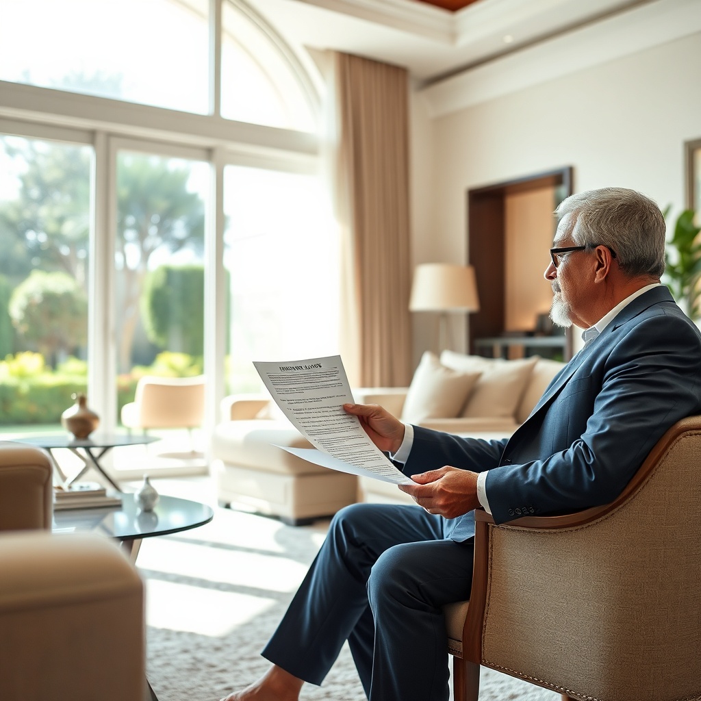 Souscription d'une assurance villa Casablanca : agent d'assurance et propriétaire examinant les garanties multirisque pour une protection optimale de la propriété.