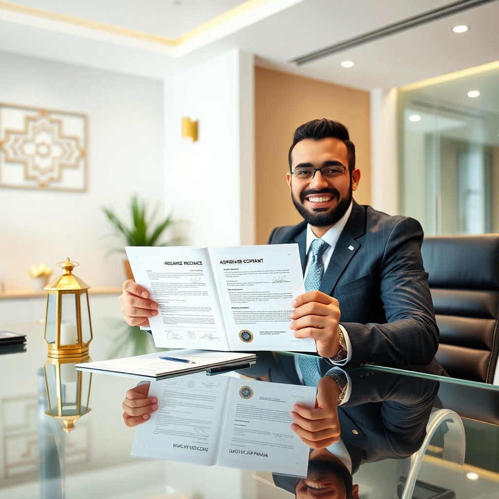 Professional insurance agent in Morocco assisting homeowners with occupant insurance policy for legal protection